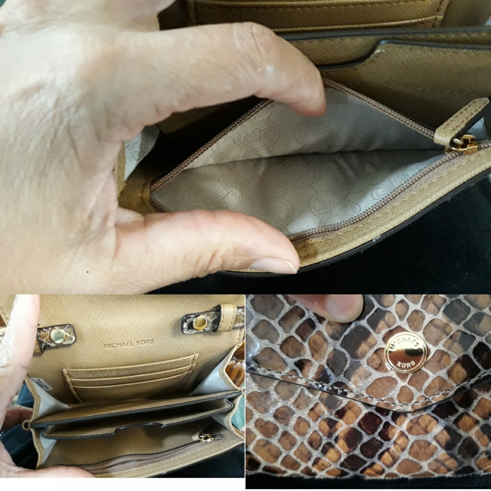 Michael Kors Python Embossed Leather Crossbody Bag - image 8